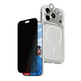 iPhone 18 Pro CARE by PanzerGlass 3-i-1 FLAGSHIP Bundle - Case / Privacy Screen Protector (UWF) / Camera Protection - Transparent / Black
