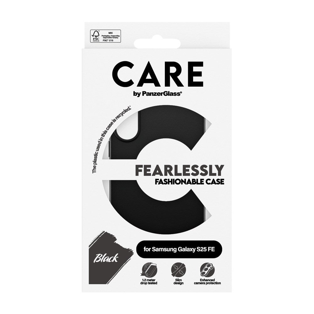CARE by PanzerGlass Samsung Galaxy S25 FE FASHION Fearlessly Fashionable Case - Black
