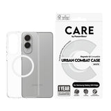 CARE by PanzerGlass Samsung Galaxy S25 Edge FLAGSHIP Urban Combat Case - MagSafe Compatible - Transparent / White