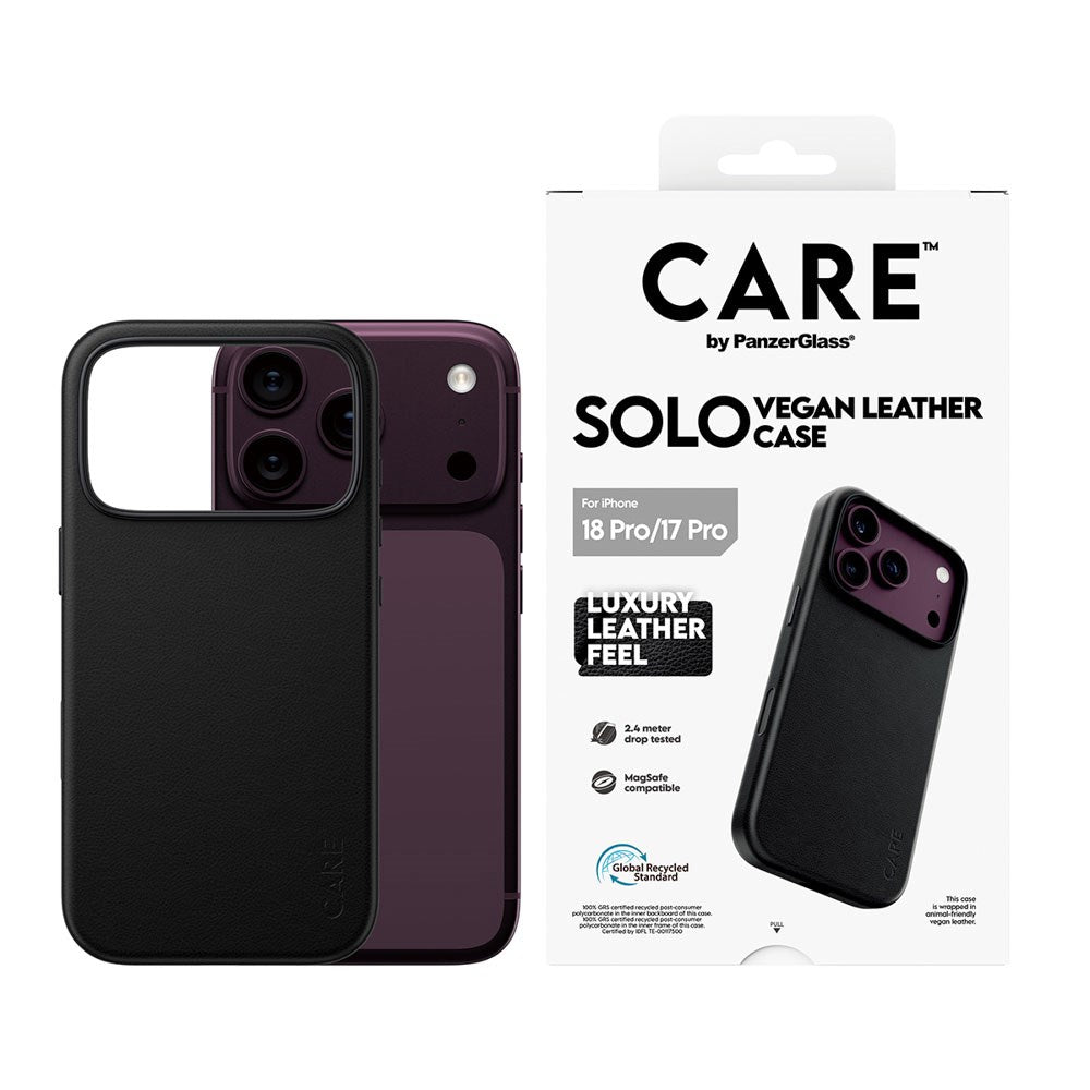 iPhone 18 Pro / 17 Pro CARE by PanzerGlass SOLO Case - MagSafe Compatible - Black