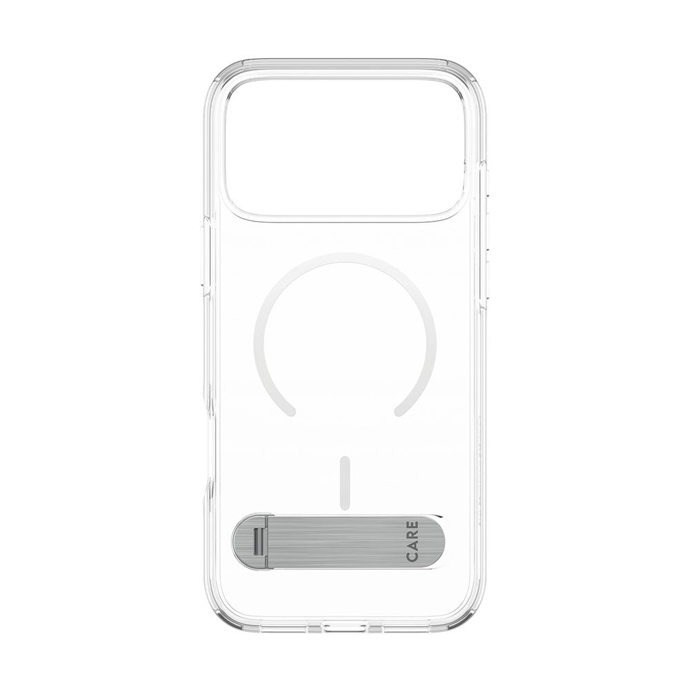 iPhone 18 Pro Max  / 17 Pro Max CARE by PanzerGlass Feature Kickstand Case - MagSafe Compatible - Transparent / White