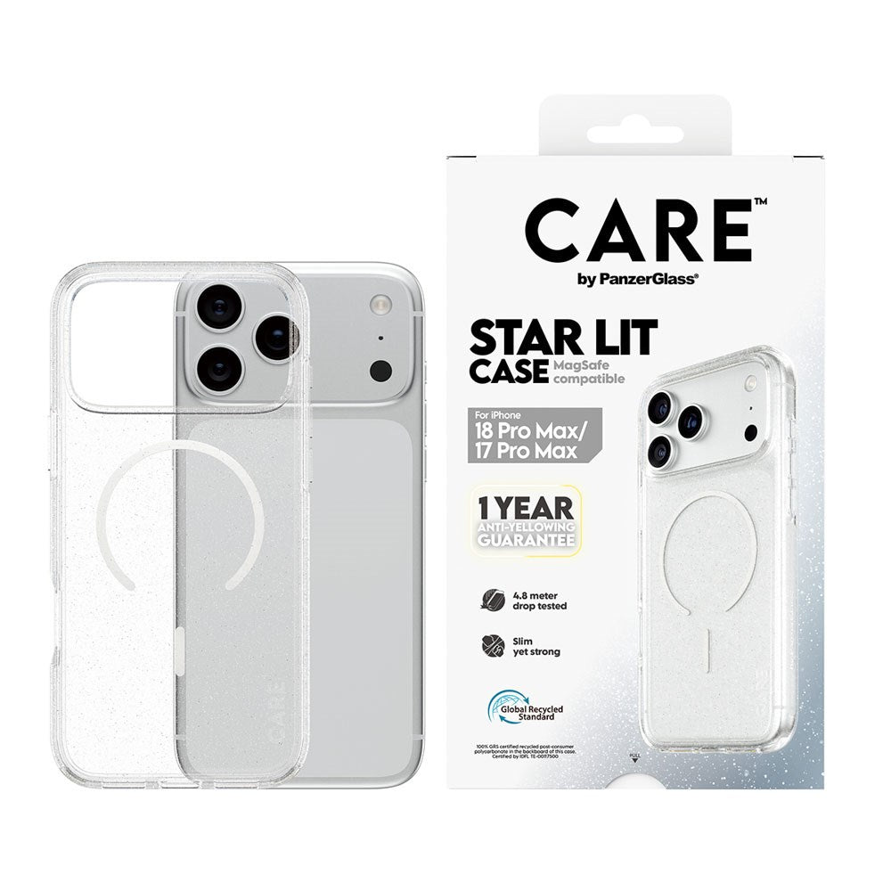 iPhone 18 Pro Max  / 17 Pro Max CARE by PanzerGlass FLAGSHIP Urban Explorer Case - MagSafe Compatible - Transparent / Star Lit