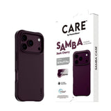 iPhone 18 Pro / 17 Pro CARE by PanzerGlass Fashionable Samba Case - MagSafe Compatible - Dark Cherry
