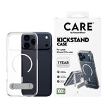 CARE by PanzerGlass iPhone 17 Pro Max Feature Kickstand Case - MagSafe Compatible - Transparent / Silver