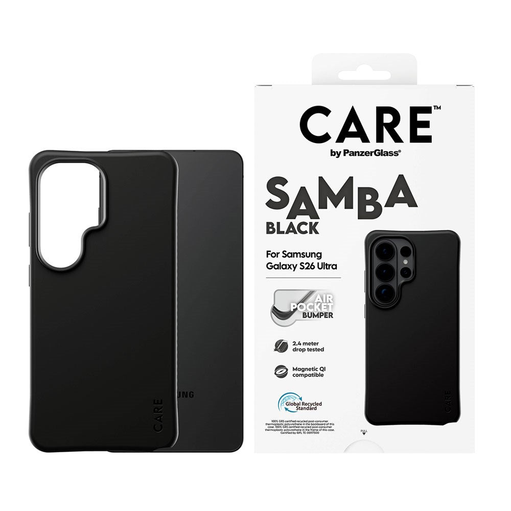 Samsung Galaxy S26 Ultra CARE by PanzerGlass Fashionable Samba Case - Qi Compatible - Black