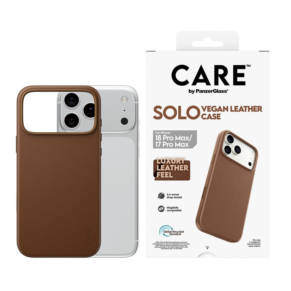 iPhone 18 Pro Max  / 17 Pro Max CARE by PanzerGlass SOLO Case - MagSafe Compatible - Brown
