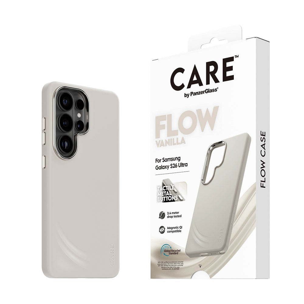 Samsung Galaxy S26 Ultra CARE by PanzerGlass Feature Flow Case - Qi Compatible - Vanilla