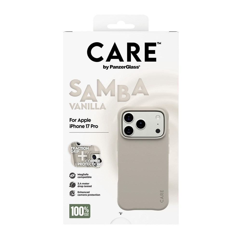 CARE by PanzerGlass iPhone 17 Pro Fashionable Samba Case - MagSafe Compatible - Vanilla