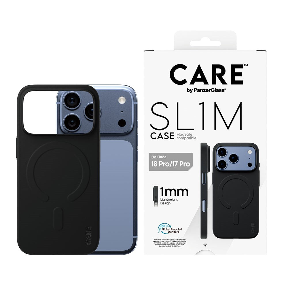 iPhone 18 Pro / 17 Pro CARE by PanzerGlass SL1M Case - MagSafe Compatible - Black