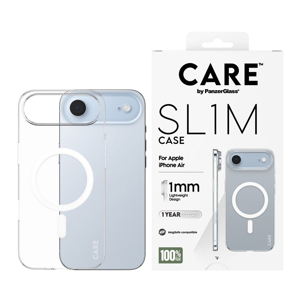 iPhone Air CARE by PanzerGlass SL1M Case - MagSafe Compatible - Transparent