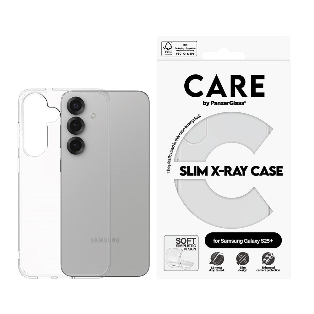 CARE by PanzerGlass Samsung Galaxy S25+ (Plus) FASHION X-Ray Soft Basic Case - Transparent