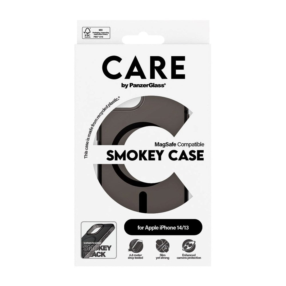 CARE by PanzerGlass iPhone 13 / 14 FLAGSHIP Urban Combat Case - MagSafe Compatible - Smokey / Black