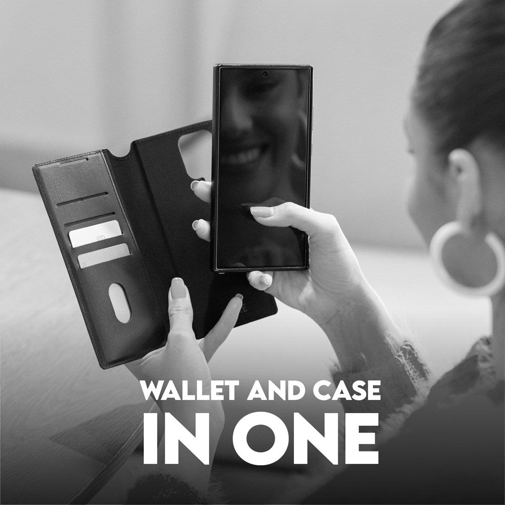 CARE by PanzerGlass Samsung Galaxy S25+ (Plus) Feature Tango 2-in-1 Flip Case with Wallet - Qi Compatible - Black