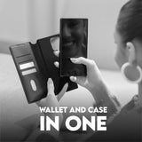 CARE by PanzerGlass Samsung Galaxy S25+ (Plus) Feature Tango 2-in-1 Flip Case with Wallet - Qi Compatible - Black