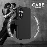 CARE by PanzerGlass Samsung Galaxy S25 Feature Tango 2-in-1 Flip Case with Wallet - Qi Compatible - Black