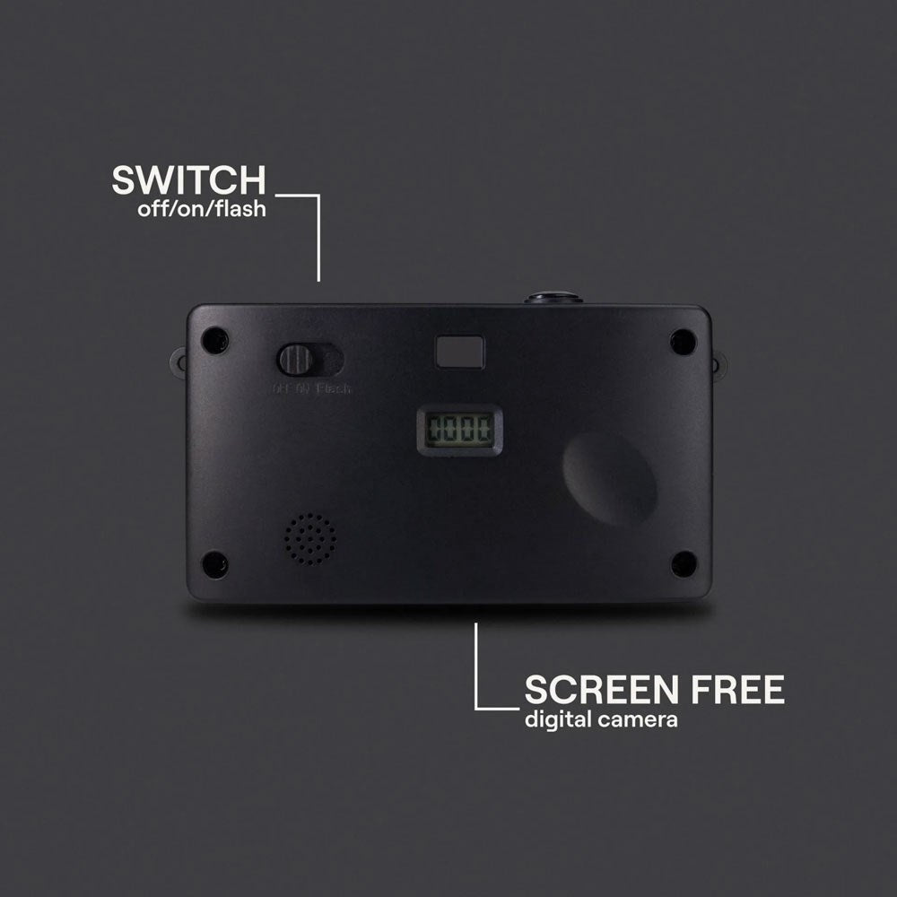 Camp Snap Screenless Digital Camera - 8 Megapixels - Rechargeable - Stealth Black