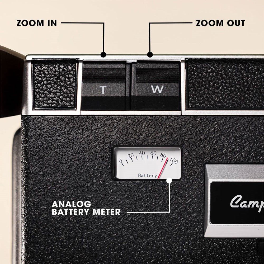 Camp Snap Video Camera with Retro Look - 2.7K Resolution - Incl. 4GB SD Card - Black