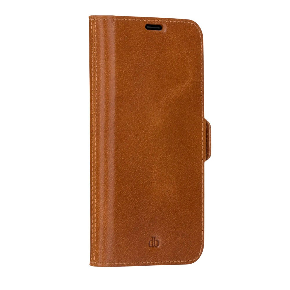 Samsung Galaxy S21 FE dbramante1928 Copenhagen Slim Genuine Leather Flip Case with Wallet - Tan