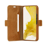Samsung Galaxy S22 dbramante1928 Copenhagen Slim Genuine Leather Flip Case with Wallet - Tan