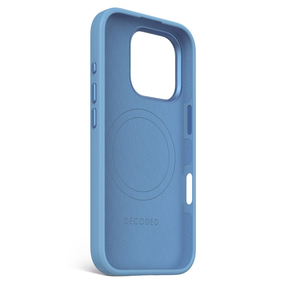 Decoded iPhone 16 Pro AntiMicrobial Silicone Case - MagSafe Compatible - Air Blue