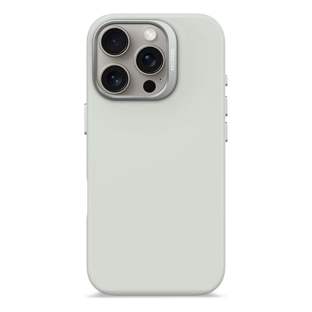 Decoded iPhone 16 Pro AntiMicrobial Silicone Case - MagSafe Compatible - Stone Grey