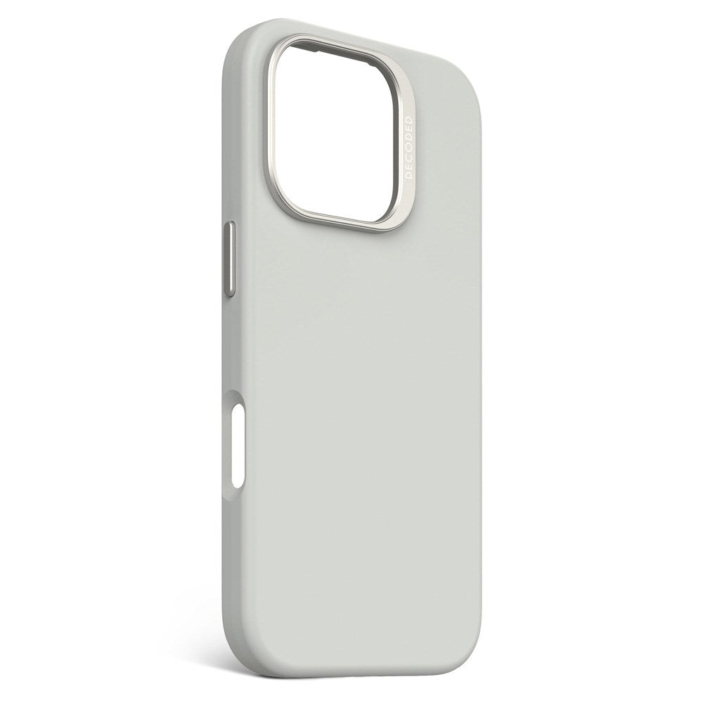 Decoded iPhone 16 Pro AntiMicrobial Silicone Case - MagSafe Compatible - Stone Grey