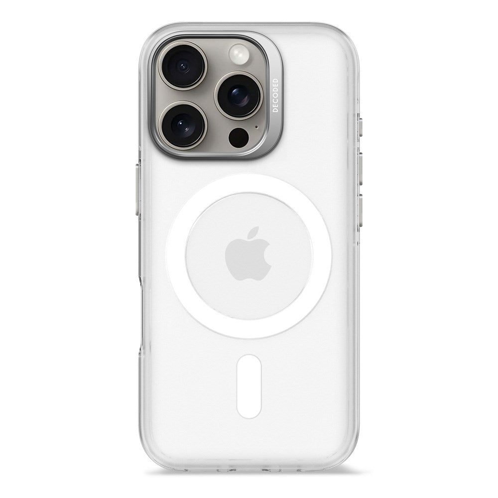 Decoded iPhone 16 Pro Clear Case - 100% Recycled Plastic - MagSafe Compatible - Transparent / Frosted White