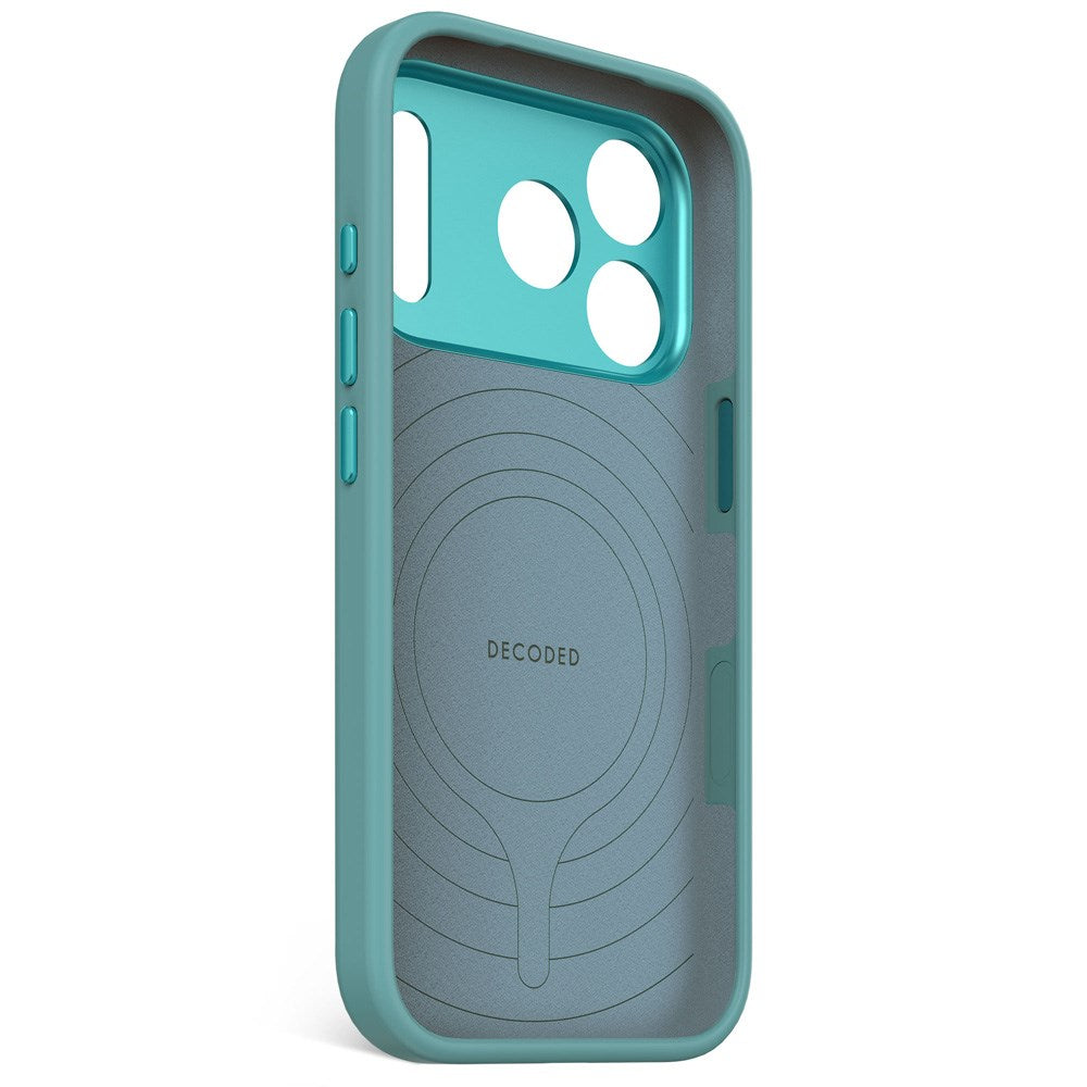 Decoded iPhone 17 Pro AntiMicrobial Silicone Case - MagSafe Compatible - Retro Blue