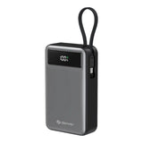 Denver PQCA-20650 65W PowerBank with USB-A / USB-C / Built-in USB-C Cable - 20.000 mAh - Grey