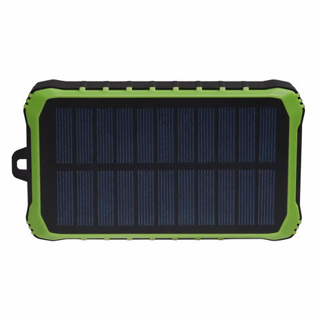 Denver PSO-10012 Solar PowerBank with Hand Crank & Flashlight - 10.000 mAh - Black / Green