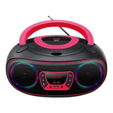 Denver TCL-212BTP Bluetooth Speaker with CD Player - Black / Pink