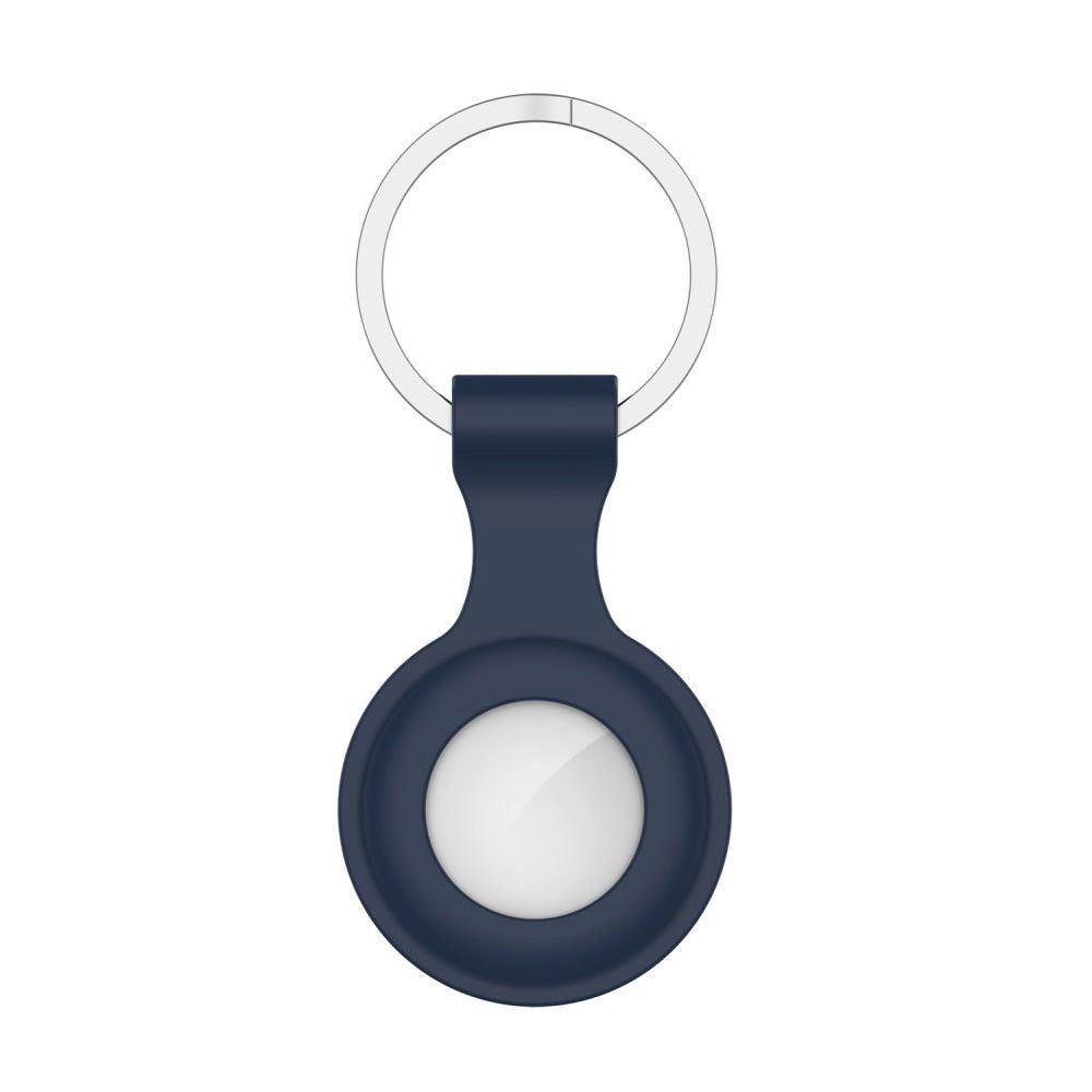 Tech-Protect Icon AirTag Silicone Case w. Keychain - Navy Blue