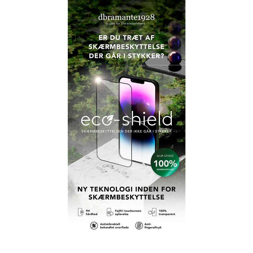 Samsung Galaxy S23 Ultra dbramante1928 Eco-Shield Screen Protector w. Installation Frame - Black Edge