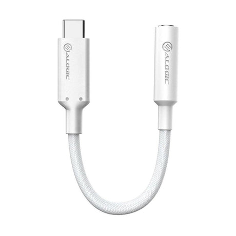 ALOGIC Elements PRO USB-C to 3.5 mm Audio Adapter - 10cm - White