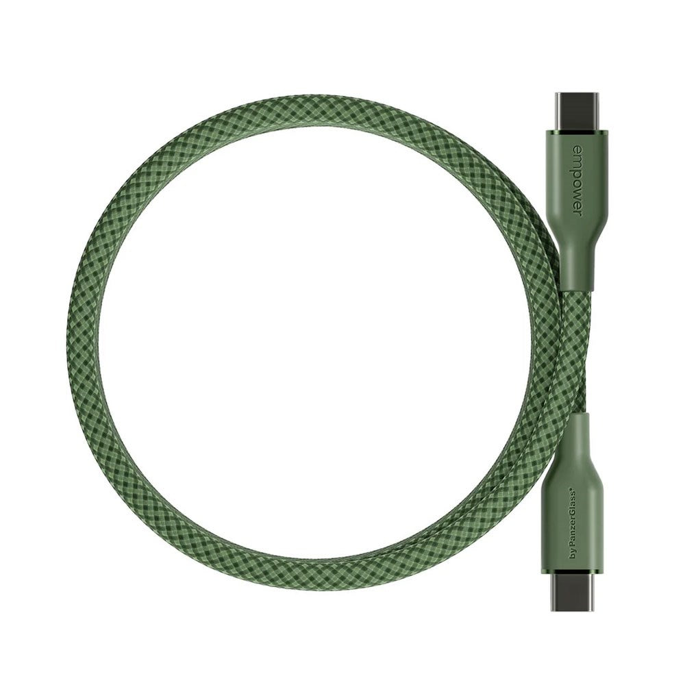 empower by PanzerGlass Magnetic 240W USB-C to USB-C Cable – 1.5m – Sage