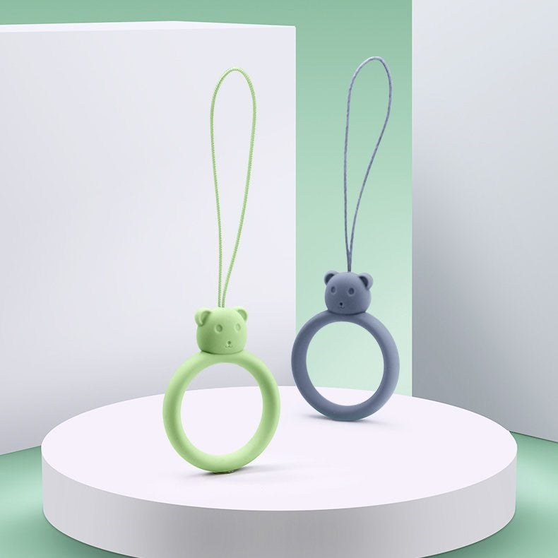 Hurtel Strap with Silicone Finger Ring - Teddy Bear - Green