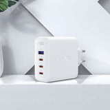 Acefast 100W PD GaN Charger - Wall Charger with 1 x USB-A & 3 x USB-C - White