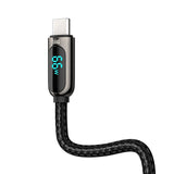 Baseus Display Fast Charging 66W USB-A to USB-C Cable - 1m - Black