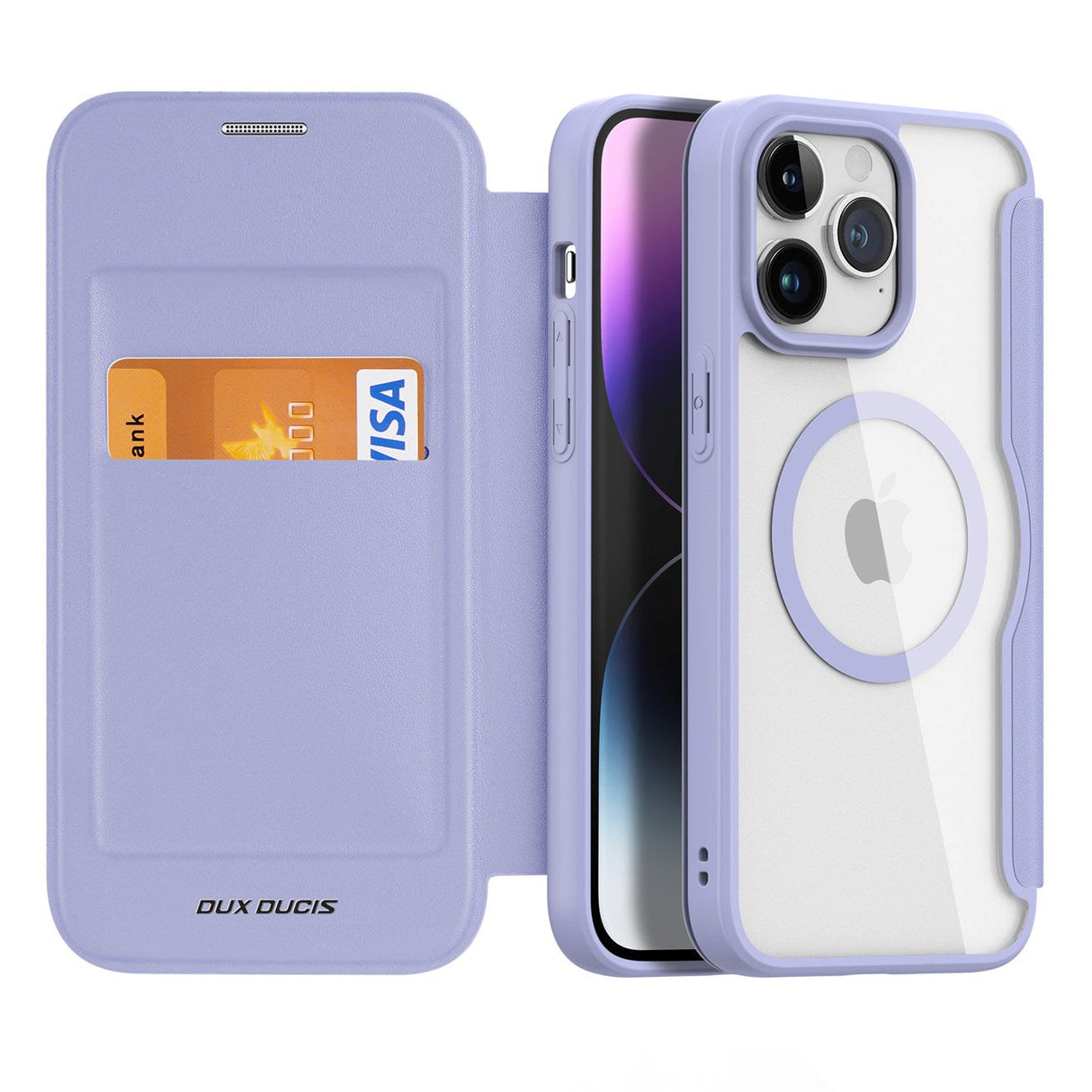 iPhone 15 Pro Max DUX DUCIS Skin X Pro Series Flip Case - MagSafe Compatible - Purple