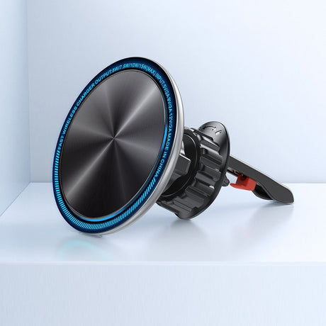 Joyroom Magnetic Holder with LED & 15W Wireless Charging - Ventilation system - MagSafe Compatible - Black