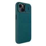 iPhone 14 Nillkin Qin Pro Leather Flip Case - Green