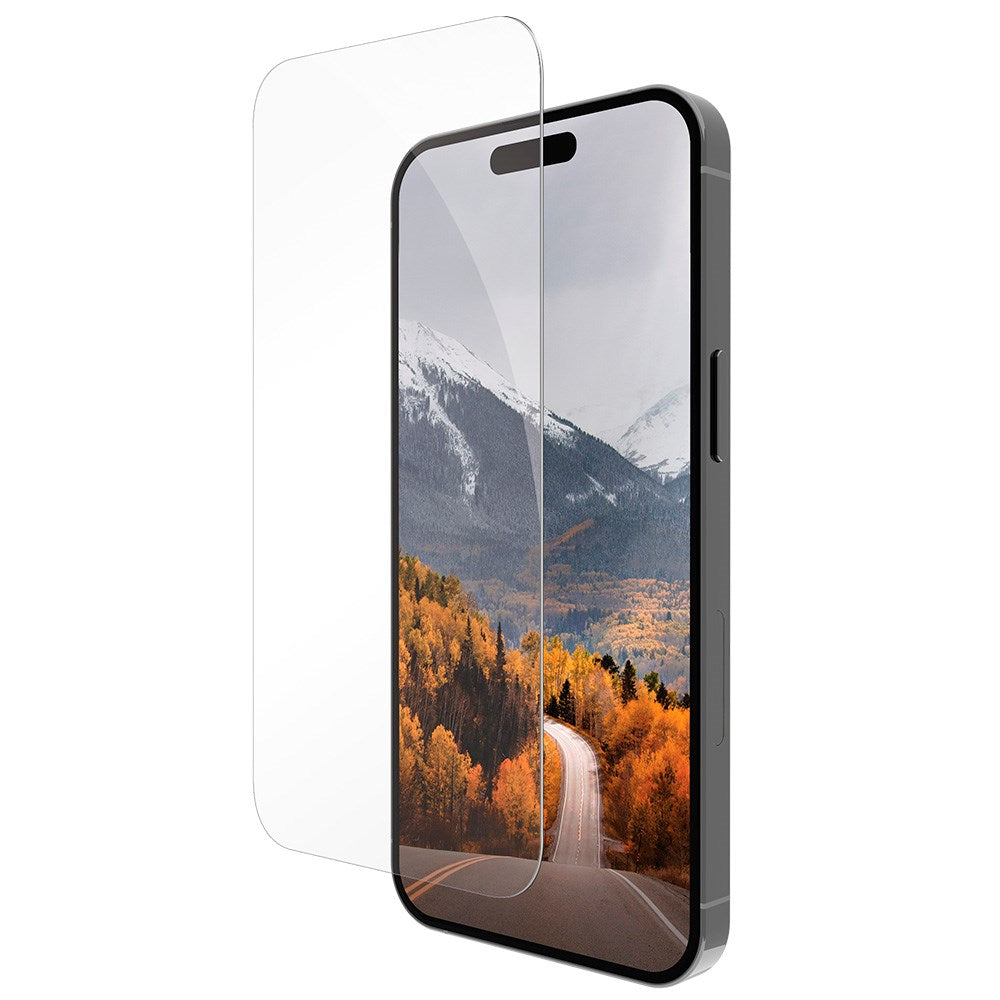 iPhone 16 Plus / 15 Plus dbramante1928 Eco-Protect Glass Screen Protector w. Mounting Frame - Case Friendly - Transparent