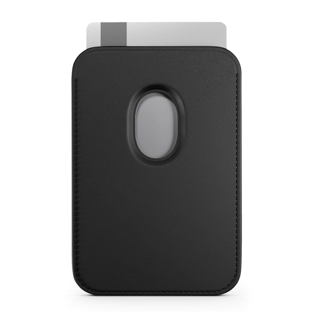 Epico Mag+ Genuine Leather Card Holder - MagSafe Compatible - Black