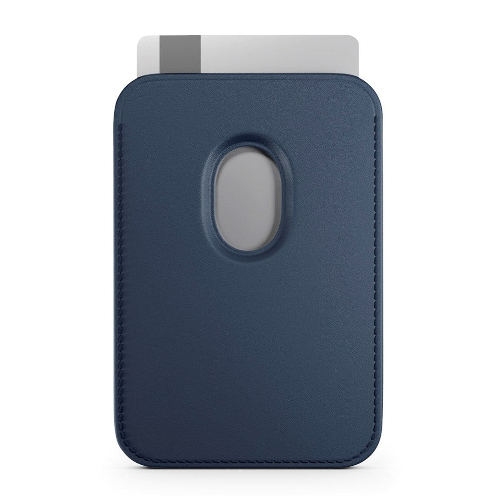 Epico Mag+ Genuine Leather Card Holder - MagSafe Compatible - Blue