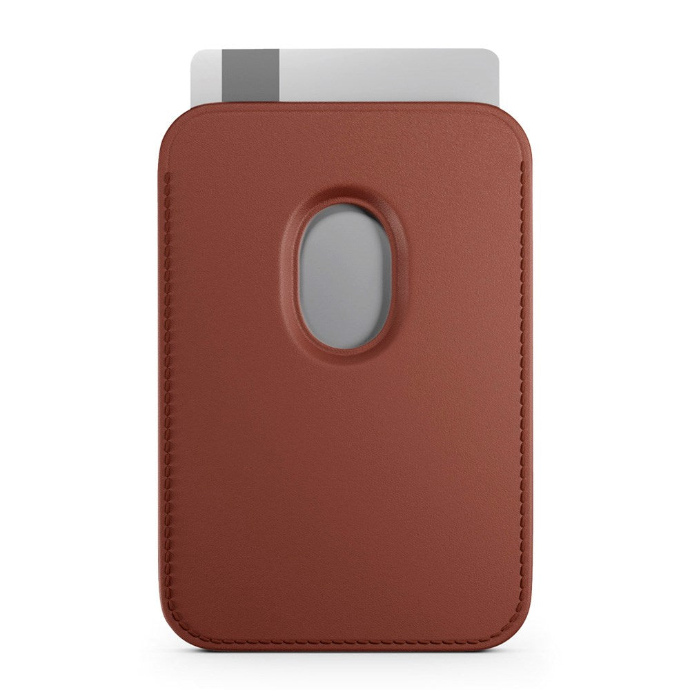 Epico Mag+ Genuine Leather Card Holder - MagSafe Compatible - Brown