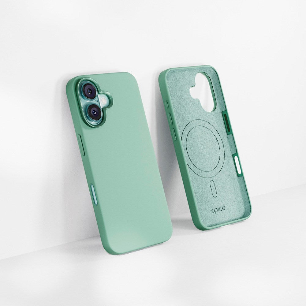 iPhone 16 Plus Epico Mag+ Silicone Case - MagSafe Compatible - Pastel Turquoise