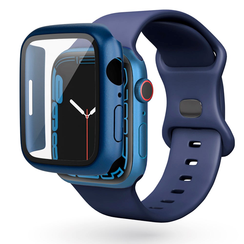 Epico Apple Watch 8/7 (41mm) Plastic Case w. Built-in Screen Protector - Blue