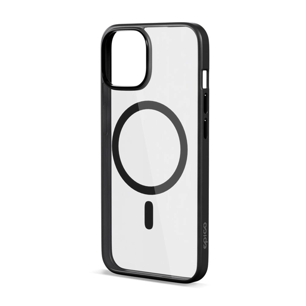 Epico iPhone 15 Mag+ Hero Case - MagSafe Compatible - Transparent / Black