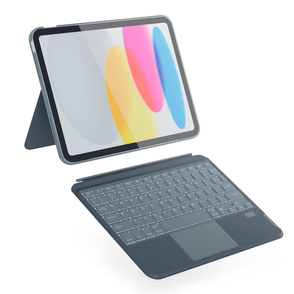 iPad 10.2" (2021 / 2020 / 2019) Epico Keyboard Flip Case - English Layout - Grey