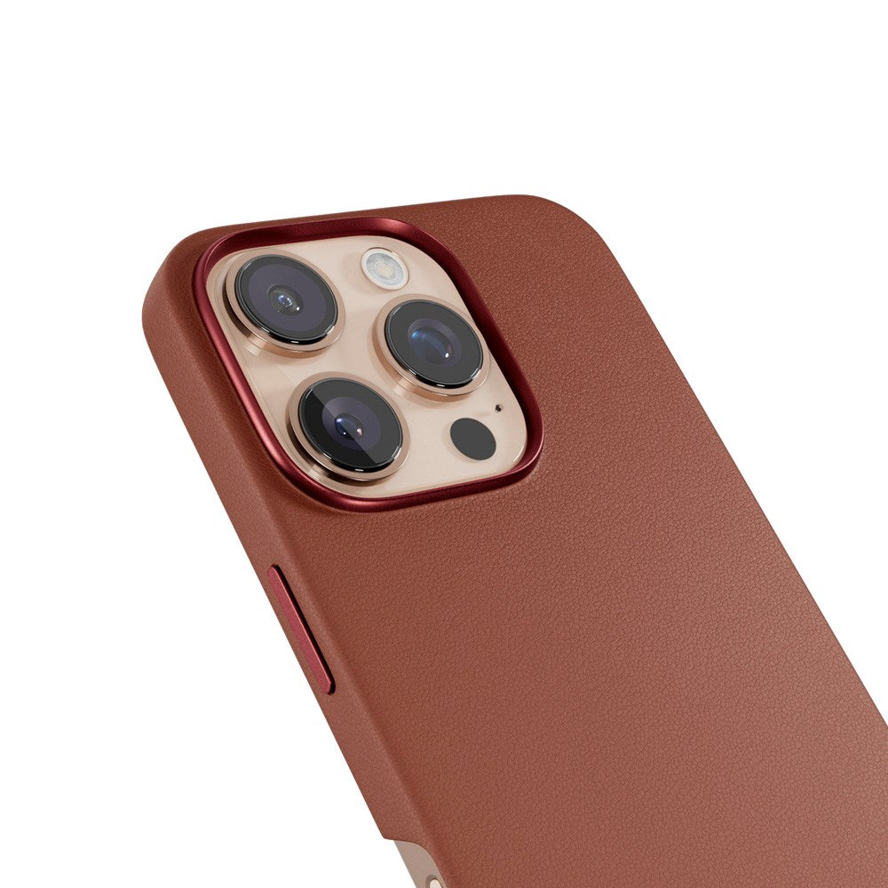 Epico iPhone 16 Pro Max Mag+ Leather Case - MagSafe Compatible - Brown